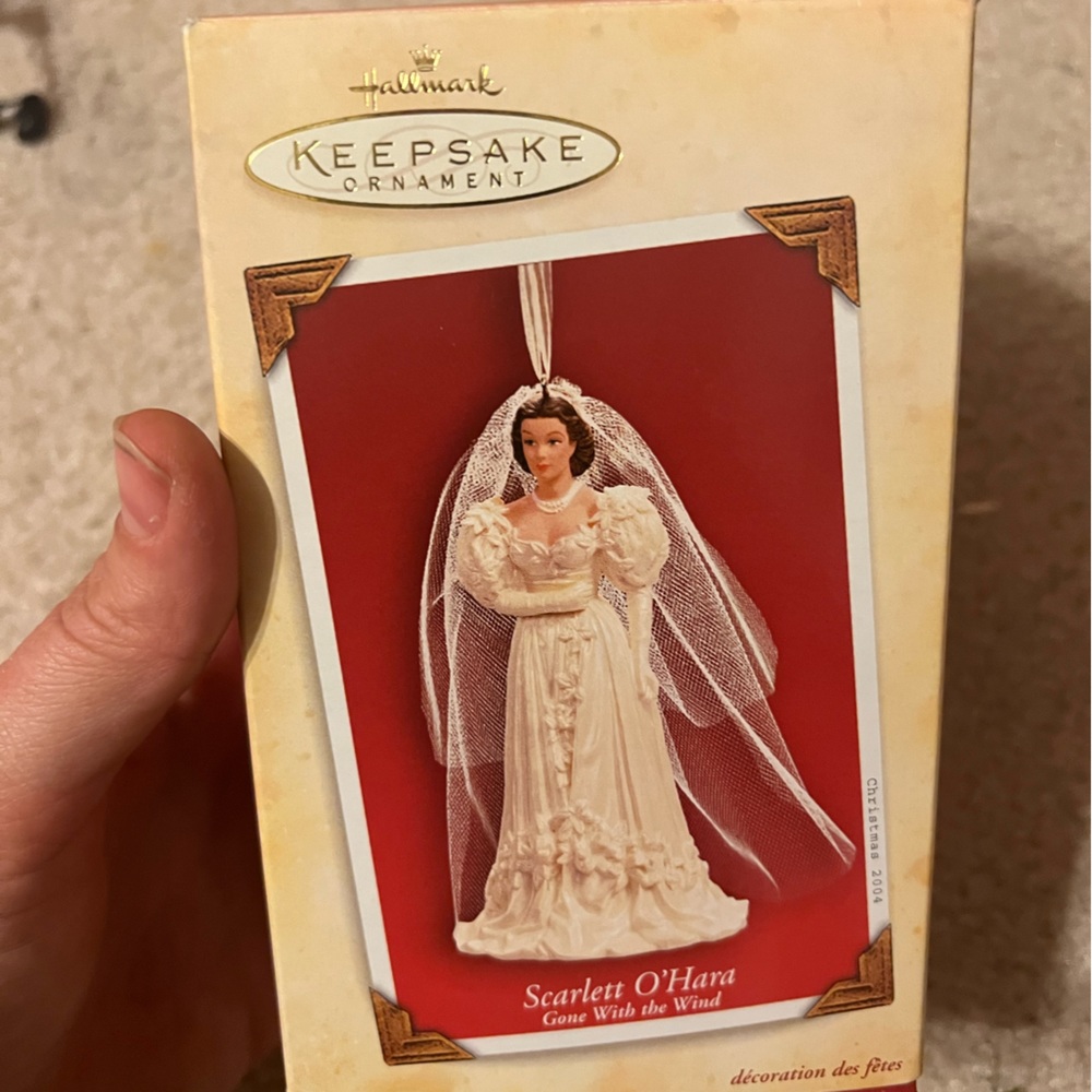2004 Hallmark Ornament Keepsake Scarlett O’Hara Wedding Dress Gone With The Wind